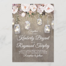 Mason Jar Lights Floral Rustische Hochzeit