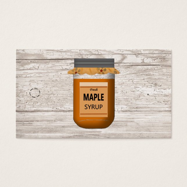 Mason Jar Maple Syrup Hang Tag (Vorderseite)