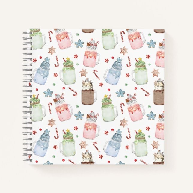 Mason Jar Milkshakes Candy Canes Weihnachts Rezept Notizbuch (Vorderseite)