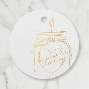 Mason Jar mit der Liebe verziert danke Folie Geschenkanhänger