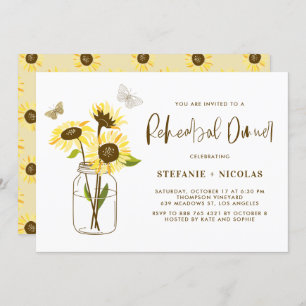 Mason Jar mit Probe-Dinner Einladung