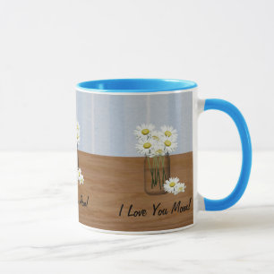 Mason Jar of Daisies Tasse des Muttertags