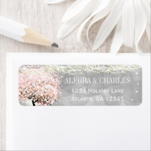 Mason Jar Pink Heart Leaf Tree on Gray Watercolor