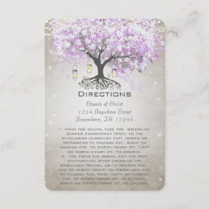 Mason Jar Radiant Lavender Wedding Direction Cards Begleitkarte