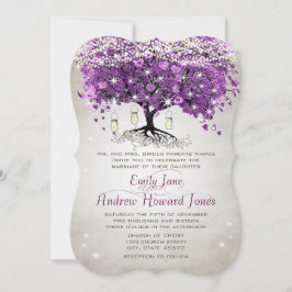 Mason Jar Radiant Lila Wedding Einladung