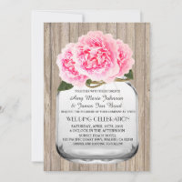 Mason jar rosa Birne Einladungen zur Hochzeit Erdn