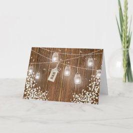 Mason Jar Rustic Babys Abend Empfang Einladung