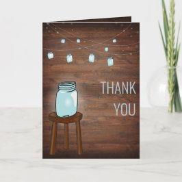 Mason Jar Rustic Wedding Dankeskarte