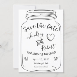 Mason Jar Save the Date Einladung