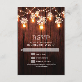 Mason Jar Streichholz Hochzeit RSVP