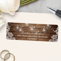 Mason Jar String Lights Rustic Country Wood Lace