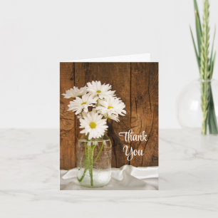Mason Jar und Daisies Country Bridesmaid Vielen Da Dankeskarte