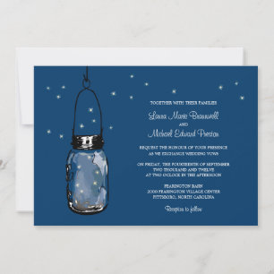 Mason Jar und Fireflies Hochzeitseinladungen Einladung