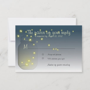 Mason Jar und Fireflies in der Dusk UAWG RSVP Karte