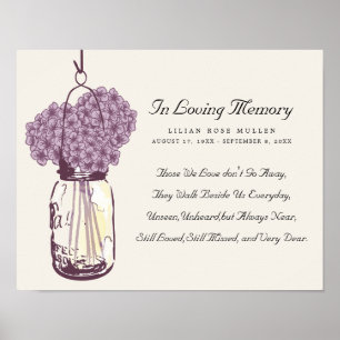 Mason Jar und Hydrangeas Poster