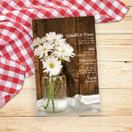 Mason Jar und White Daisies Country Wedding Menü