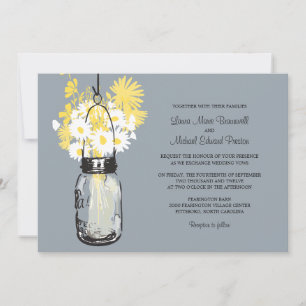 Mason Jar und Wildblumen Einladungen Hochzeiten
