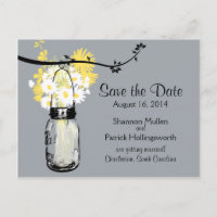 Mason Jar und Wildblumen Einladungen Hochzeiten