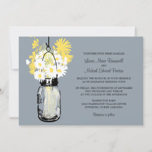 Mason Jar und Wildblumen Einladungen Hochzeiten
