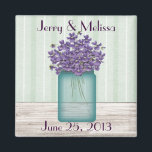 Mason Jar Violets Wedding Favor Magnet<br><div class="desc">This Mason Jar Of Violets Wedding Favor Magnet is great for Spring ,  Summer or Violet Weddings.</div>