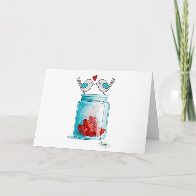 Mason Jar von der Liebe Karte (Vorderseite)