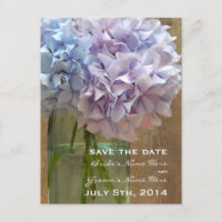 Mason Jar von Hydrangeas Save the Date Postkarte