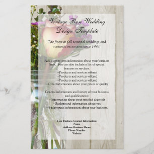 Mason Jar w/Rose und Wildblumen Flyer
