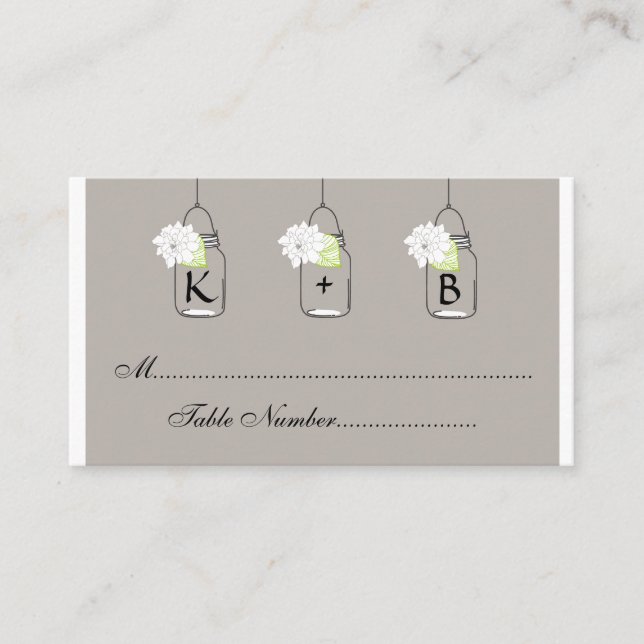Mason Jar Wedding Cards // Begleitkarten (Vorderseite)