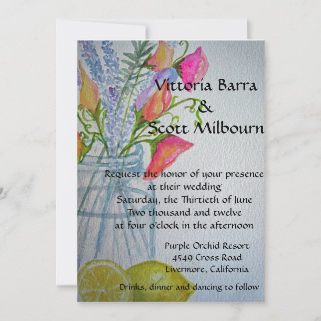 Mason Jar Wedding Einladung Nr. 3 (Vorderseite)