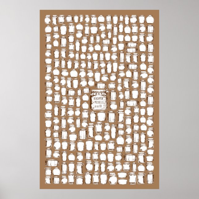 Mason Jars - 250 Signature Guest Book Alternative Poster (Vorne)