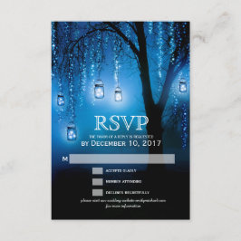 Mason Jars String Lights Elegante RSVP-Karte RSVP Karte
