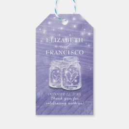 Mason Jars & String Lights Hochzeit Dankeschön Ges Geschenkanhänger