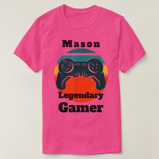 Mason Legendary Gamer Video Game Player Controller T-Shirt (Design vorne)