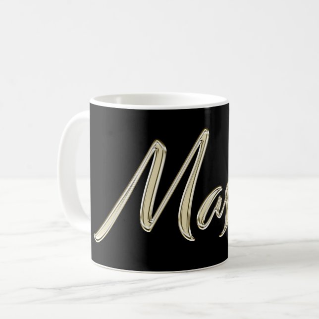 Mason Name whitegold Tasse Teetasse Kaffeetasse (Vorderseite Links)