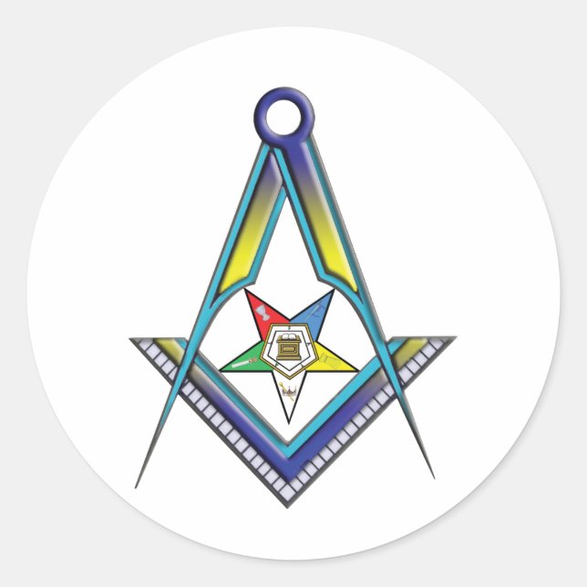 Mason OES Runder Aufkleber (Vorderseite)