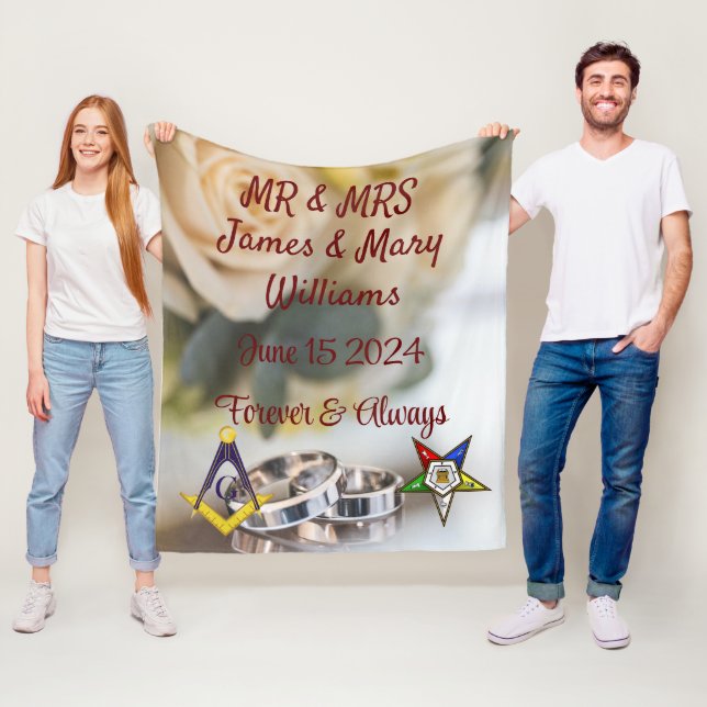 Mason/OES Wedding Fleecedecke (Beispiel)