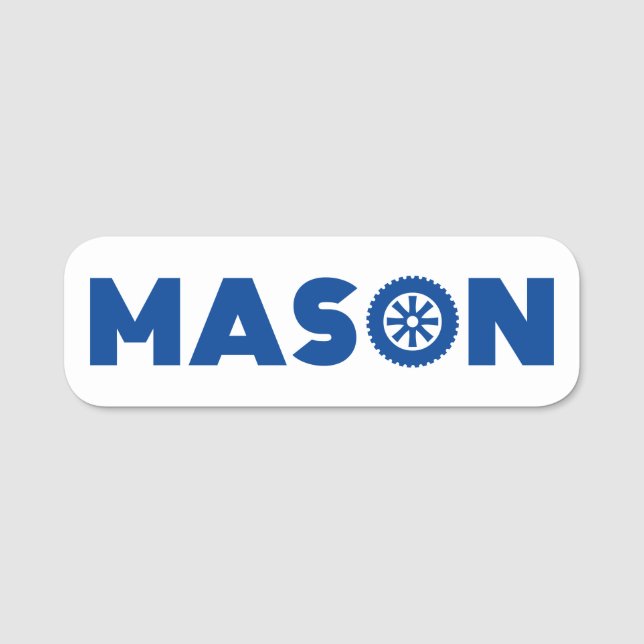 Mason Petrol Head Namensschild (Vorderseite)