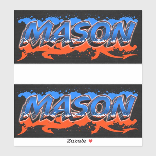 Mason Vorname Name Graffiti Aufkleber Sticker (Blatt)