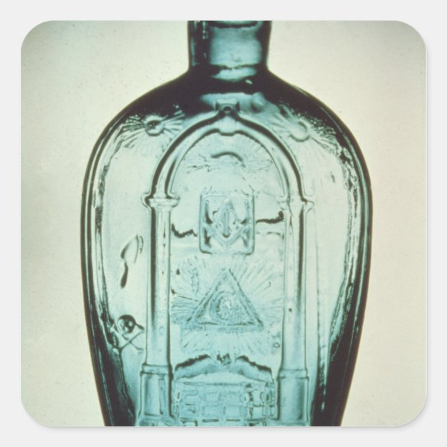 Masonenkolben Quadratischer Aufkleber (Vorderseite)