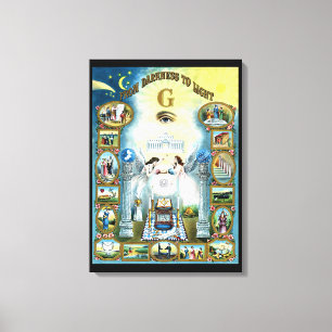 Masonic Art Leinwand Von der Finsternis zum Heller