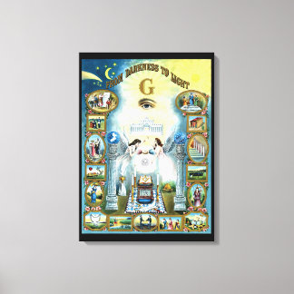 Masonic Art Leinwand Von der Finsternis zum Heller