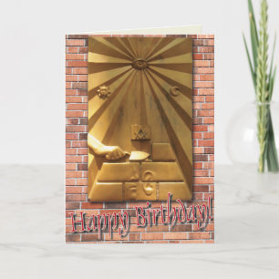 Masonic Birthday Faltkarten 5" x 7" Karte