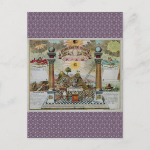 Masonic Chart 2 Postkarte