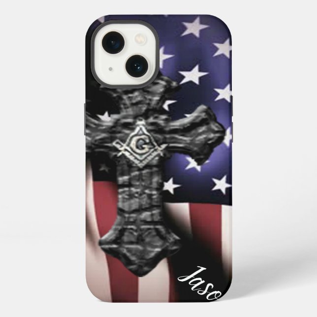 Masonic Cross iPhone Hülle (Rückseite)