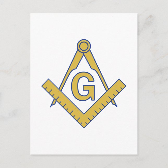 MASONIC EMBLEM POSTKARTE (Vorderseite)