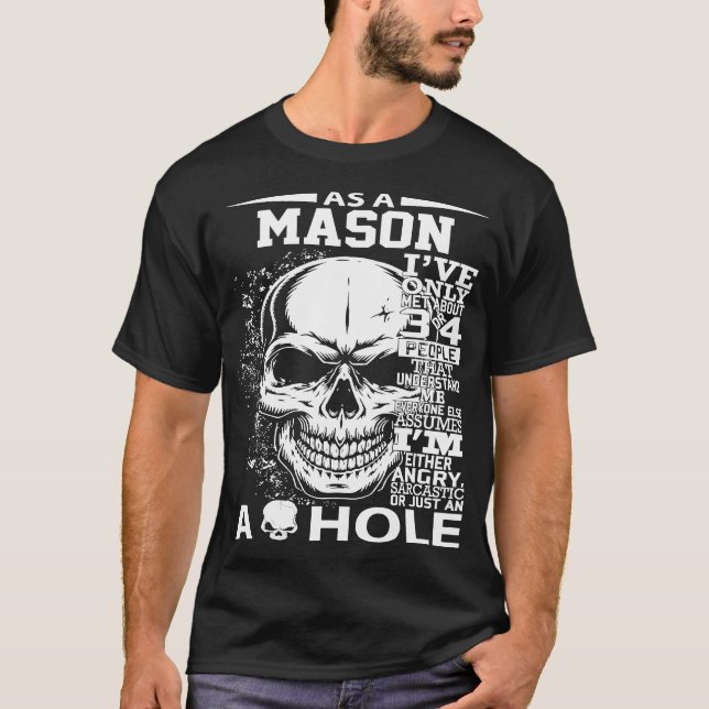 Masonic Emblem T - Shirt für Freimaurer (Vorderseite)