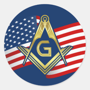Masonic Flag Stickers   Freemason Square & Compass