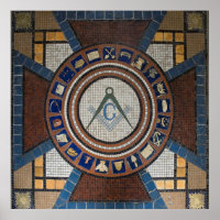Masonic Floor Tiled Mosaik