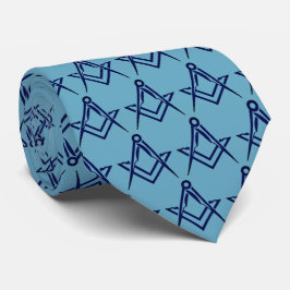 Masonic Freemason Blue Pattern Krawatte