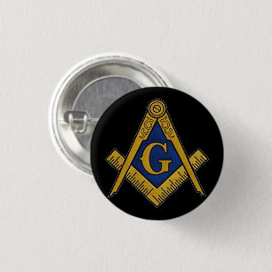 Masonic Freemasons Mauerwerk Oes Square und Compas Button
